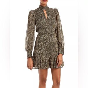 NWT AQUA Pebble Print Keyhole Dress - 100% Bloomingdale’s Exclusive